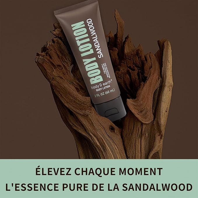 Body & Earth, Father’s Day Gifts, Birthday, Christmas Gifts for Boyfriend Husband, Gift for Men, 3PC Mens Gift Baskets, Mens Hygiene Kit, with Sandalwood Body Wash, Body Lotion and Shampoo