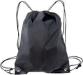 BlingKingdom 2 Pack Drawstring Backpack Bags Sturdy Gym Bag Sports Cinch Sack String Lightweight Backpack PE Storage Bags for Swimming, Travel, Beach, Holiday (Black)