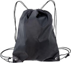 BlingKingdom 2 Pack Drawstring Backpack Bags Sturdy Gym Bag Sports Cinch Sack String Lightweight Backpack PE Storage Bags for Swimming, Travel, Beach, Holiday (Black)