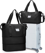 Travel Duffel Bag, Sports Tote Gym Bag, Shoulder Weekender Overnight Bag for Women