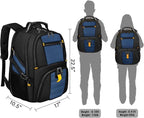 YOREPEK Large Backpack for Men, Extra Large Laptop Backpacks for Men Women, Water Resistant Travel Backpack Airline Approved Business Work Bag Fits 18.4 Inch Computer, Black