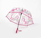 MRTLLOA Kids Clear Bubble Umbrella with an Easy Grip Curved Handle, Safety Transparent Dome Bubble Umbrella for Toddler Boys Girls