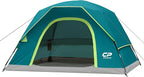 CAMPROS CP Camping Tent 2/4/6 Person, Waterproof Windproof Double Layer Dome Tent, Easy Setup with Large Mesh Windows & Wide Door for Outdoor Camping Backyard