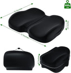 A-Pce Foldable Travel Seat Cushion-with Built-in Handles，Memory Foam Cushions for Relief of Lower Back, Sciatic, Butt and Tailbone Pain-for Home & Office Use, Perfect for Travel or Driving-Black