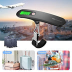 Luggage Scale Digital Scale High Precision Hanging Scale 110 lb/ 50KG with Backlit Ultra Portable Scale Stainless Steel Digital Travel Scale for Luggage,Perfect for Home Use and Gifts