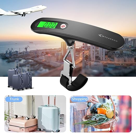 Luggage Scale Digital Scale High Precision Hanging Scale 110 lb/ 50KG with Backlit Ultra Portable Scale Stainless Steel Digital Travel Scale for Luggage,Perfect for Home Use and Gifts