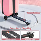 Scooter Luggage for Kids Scooter Suitcase for Ages 4-12, 4 in 1 Kids Luggage Boarding Suitcase Detachable & Foldable Scooter Travel Trolley Ride On Luggage-Pink