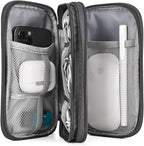 CAOODKDK Electronic Organizer Travel Cable Accessories Bag, Electronic Organizer Case, Waterproof Electronic Accessories Organizer Bag for Power Bank, Charging Cords, USB Cable (Dark Gray)