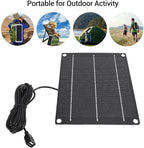 Tbest Solar Panel Charger High Efficiency 6W Energy Conversion USB Solar Panel Charger for Camping