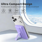 Azmuth Magnetic Power Bank,10000mAh for MagSafe Battery Pack, 22.5W PD Fast Charging,LED Display & Foldable Stand Wireless Portable Charger for iPhone 17/16/15/14/13/12/Pro/Pro Max/Plus,Purple
