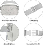 Fanny Pack Crossbody Bag for Women and Men, Belt Bag for Hiking Bum Bag with Adjustable Strap,Casual Cell Phone Pouch?Waist pack for Running Workout Sports Travel Light Grey