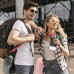 urnexttour Neck Pillow Airplane-2 Pack Memory Foam Travel Pillow, Soft Support Travel Neck Pillow for Travelling, Sleeping Rest, Car, Train and Home Use (Grey&Pink)