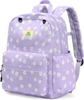 STEAMEDBUN Corduroy Kids Backpack for Girls and Boys 5-8: Girls Backpack for Elementary Kindergarten - 15 inch Cute Backpacks for Kids - Floral