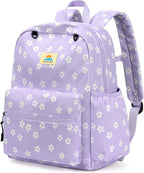 STEAMEDBUN Corduroy Kids Backpack for Girls and Boys 5-8: Girls Backpack for Elementary Kindergarten - 15 inch Cute Backpacks for Kids - Floral