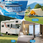 Caudblor Magnetic Clothesline for Cruise Ship Cabin Essentials, 13ft Retractable Travel Clothes Line with Clips Windproof Holes，Portable Laundry Drying Lines for Must Haves 2026 Hotel, RV, Indoor