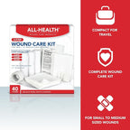All Health Wound Care Kit & First Aid Supplies, 40 Piece | for Small to Medium Sized Wounds, Professional Use for Car, Home, Camping, Hiking and More