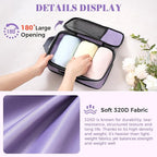 BAGAIL 4 Set/6 Set/8 Set Compression Packing Cubes Travel Accessories Expandable Packing Organizers(HalfMesh,8-Dusty Purple)