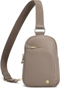 INICAT RFID Blocking Sling Bag, Anti Theft Crossbody Bag for Women, Travel Fanny Pack Style Purse, Vegan Leather