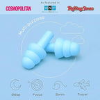 Soft Ear Plugs for Sleeping Noise Reduction, Made of Silicone, Suitable for Sleeping & Swimming, Soft Reusable Earplugs for Noise Reduction, Adjustable Size for Concerts & Snoring (6 Pairs)