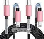 2Pack 10ft iPhone Fast Charger Cable, [Apple MFi Certified] Long USB C to Lightning Cable 10 Foot, High Fast 10 Feet Apple Charging Cord for Apple iPhone 14/14 Pro Max/13 Mini/12/11/XS/XR/8/7Plus,iPad