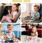 10Pcs Magnetic Travel Toys, Magnets Men for Kids, Cute Magnetic People Airplane Car Toddler Travel Essential, Fridge Magnets Sensory Fidget Toys for Adults Kids
