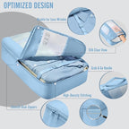Veken 10 Set Packing Cubes for Travel Essential, Suitcase Organizer Bags in 4 Sizes, Carry-On Luggage Accessories with Large Laundry & Hanging Toiletry Bag, Must-Have for Airplane, Road Trip & Camping