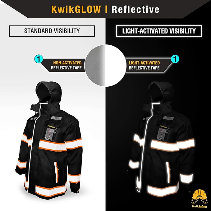 KwikSafety - Charlotte, NC - TORRENT Rain Jacket & Trench Coat ANSI OSHA Class 3 High Visibility Jacket Hi Vis Rain Gear