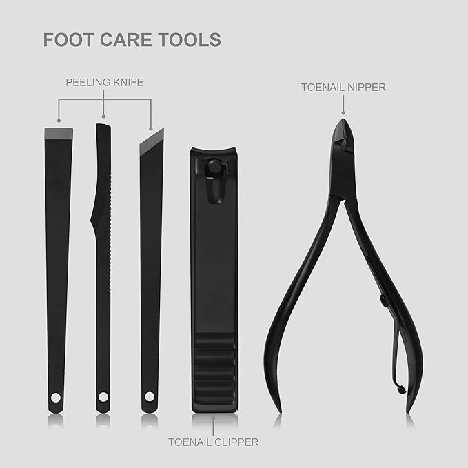 Utopia Care Nail Clippers Professional Nail Kit or Manicure Kit for Women and Men, Stocking Stuffers or Groomsmen Gifts Pedicure Set for Fingernail, Toenail Clippers with Travel Case