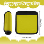 2 Pack Luggage Handle Wraps for Suitcase Bright Color Luggage Handle Covers Suitcase Tags identifiers Travel Accessories for Airplane/Flying (Yellow)