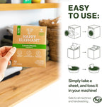 Happy Elephant Laundry Detergent Sheets, Fragrance Free, Natural Biodegradable Laundry Sheets, Plant Based, Tough on Stains, Gentle on Skin, Compatible with HE & Any Washing Machine, 6 Sheet, 3 Pack