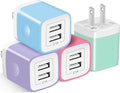 X-EDITION USB Wall Charger, 4-Pack 2.1A Dual Port USB Cube Power Adapter Charger Plug Charging Block Box Brick Cube Compatible with Phone 13 12 11 XS XR X 8 7 6 Plus 5S SE, Pad, Samsung, LG, Android