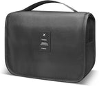 Lcsmaokin Large Capacity Travel Toiletry Bag with Hanging Hook for Men and Women Waterproof Travel Bathroom Storage Bag for Brushes Set,Mens Bathroom Bag Accessories-Black