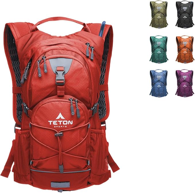 Teton Oasis/Trailrunner Hydration Backpack – Lightweight Water Pack with 2L/3L Bladder for Hiking, Running, Cycling, Biking 18L/22L Sizes – Sewn-in Rain Cover – Fits Men and Women