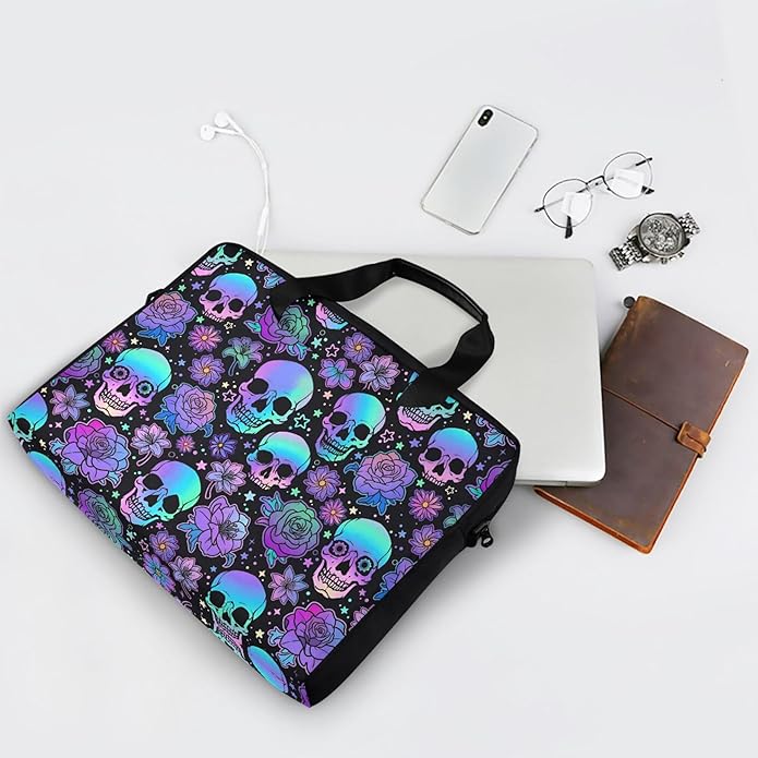 MNSRUU Laptop Bag for 15.6 inch Black Gothic Bats