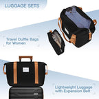 6 Piece Luggage Sets with Bags, Lightweight Expandable Checked Luggage Sets, Hardshell ABS Spinner Wheels Carry on Suitcase with TSA Lock, for Travel, Women Men (Black Brown, 18/20/24/28inch+2bags)