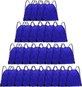 Grneric Drawstring Bags 28 PCS Drawstring Backpack Bulk String Backpack Cinch Bag Sackpack for Men Women Gym (Navy Blue)
