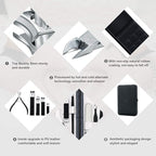 Professional Stainless Steel Nail Clipper Travel & Grooming Kit Nail Tools Manicure & Pedicure Set of 18pcs with Luxurious Case (Black/White)