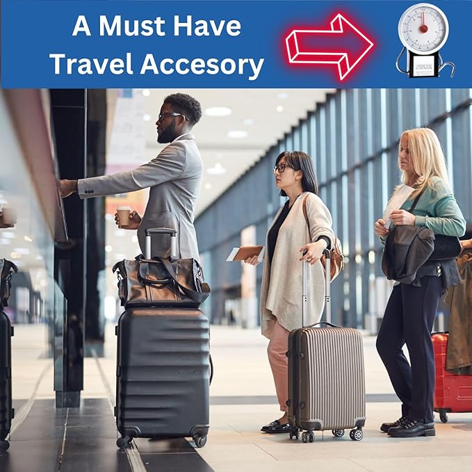 Suitcase Scale for Travel with Built-in Tape Measure. Bag Scale Travel Essential, Weight Scale for Luggage Bag, Hanging Scale, Luggage Scales for Suitcases, Portable Handheld Scale for Luggage Travel