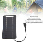 Hilitand 5W 5V USB Solar Panel Charger, Portable Monocrystalline Silicon Handheld Solar Panel for Camping Travel Outdoor (Black)