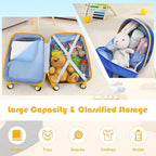 Goplus Kids Luggage Set, 12" & 18" Kids Carry On Luggage Set, Multi-directional Wheels Suitcase, Large Capacity Rolling Trolley Suitcase, Gift for Boys and Girls Toddlers Children Travel