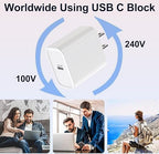 iPhone 17/16/15 Charger Fast Charging 3Pack 40W USB C Charger Fast Charging Block with 10FT USB C Cable for iPhone 17/17 Pro/17 Pro Max/17 Air/16/16 Plus/16 Pro/16e/16 Pro Max/15/15 Pro Max/iPad Pro