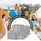 8 Set Packing Cubes for Travel Luggage Organizer Bags for Family, Mesh Packing Cubes for Suitcases, Travel Essentials Bags Set for Women & Men