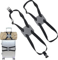 Luggage Bungee Strap，Luggage Straps Bag Bungees for Add a Bag Easy to Travel Suitcase Elastic Strap Belt（2-Pack-Grey）