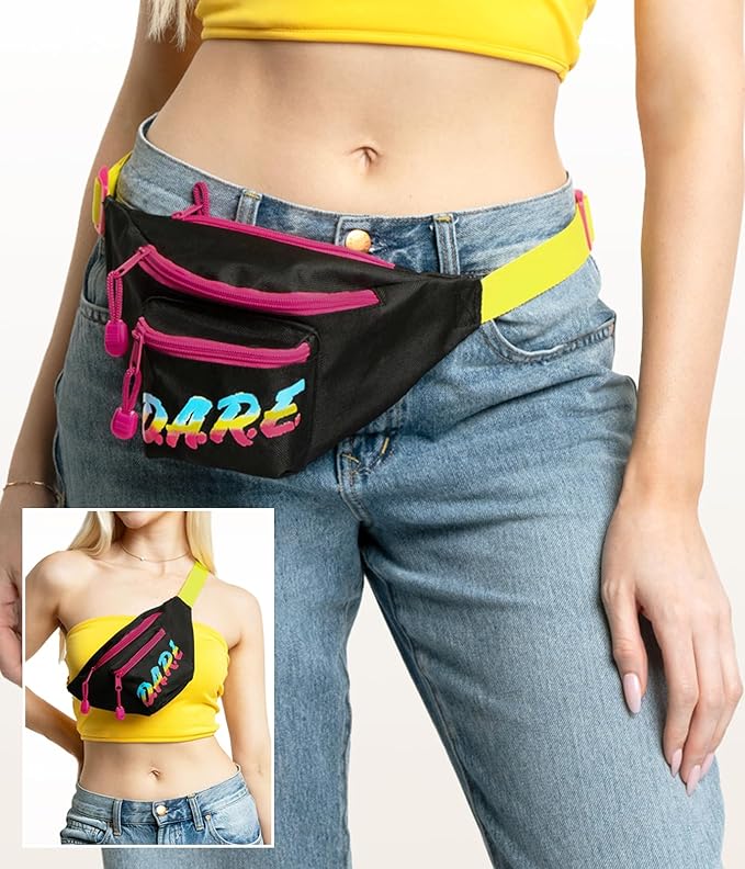 Tipsy Elves Black DARE Fanny Pack (Size One Size, Black)