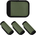 DOMIKING Amy Green Luggage Handle Wraps for Suitcase Luggage Identifier Soft Luggage Tags Grip for Travel Bag Suitcase Luggage Covers Wraps Travel Accessories, 2 Pack