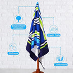Oversized Terry Beach Towel 36 x 72 in Soft Extra Large Big Pool Swim Towels for Adults XL Clearance Big Travel Blanket Cruise Vacation Accessories Essentials Lounge Chair Cover Blue Green