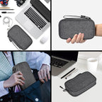 CAAORDKSO Cord Organizer Travel, Electronic Organizer Travel Case, Cable Organizer Bag Tech Pouch Accessories Case, Travel Essentials for Cable, Charger, Phone, Power Bank, Earphone (Dark Gray, Large)