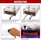 Nilight AC 110V/220V to DC 12V Voltage Converter 30A 360W Switching Power Supply Adapter Transformer Low Voltage Output LED Driver for LED Strip Light Radio CCTV Camera Security Video System