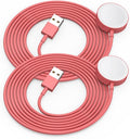 2Pack Red for Apple Watch Charger USB Magnetic Wireless Fast iWatch Charger Portable Compatible with iWatch Ultra/Series 9/8/7/6/SE/SE2/5/4/3/2/1-[3.3FT]