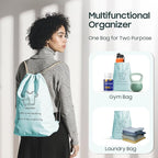 8 Set Travel Packing Organizers- Luggage Organizer for Suitcase Organization with Hanging Toiletry, Shoe & Laundry Bags, Packing Cubes for Travel Essentials, Cute Gifts for Women, Lake Blue
